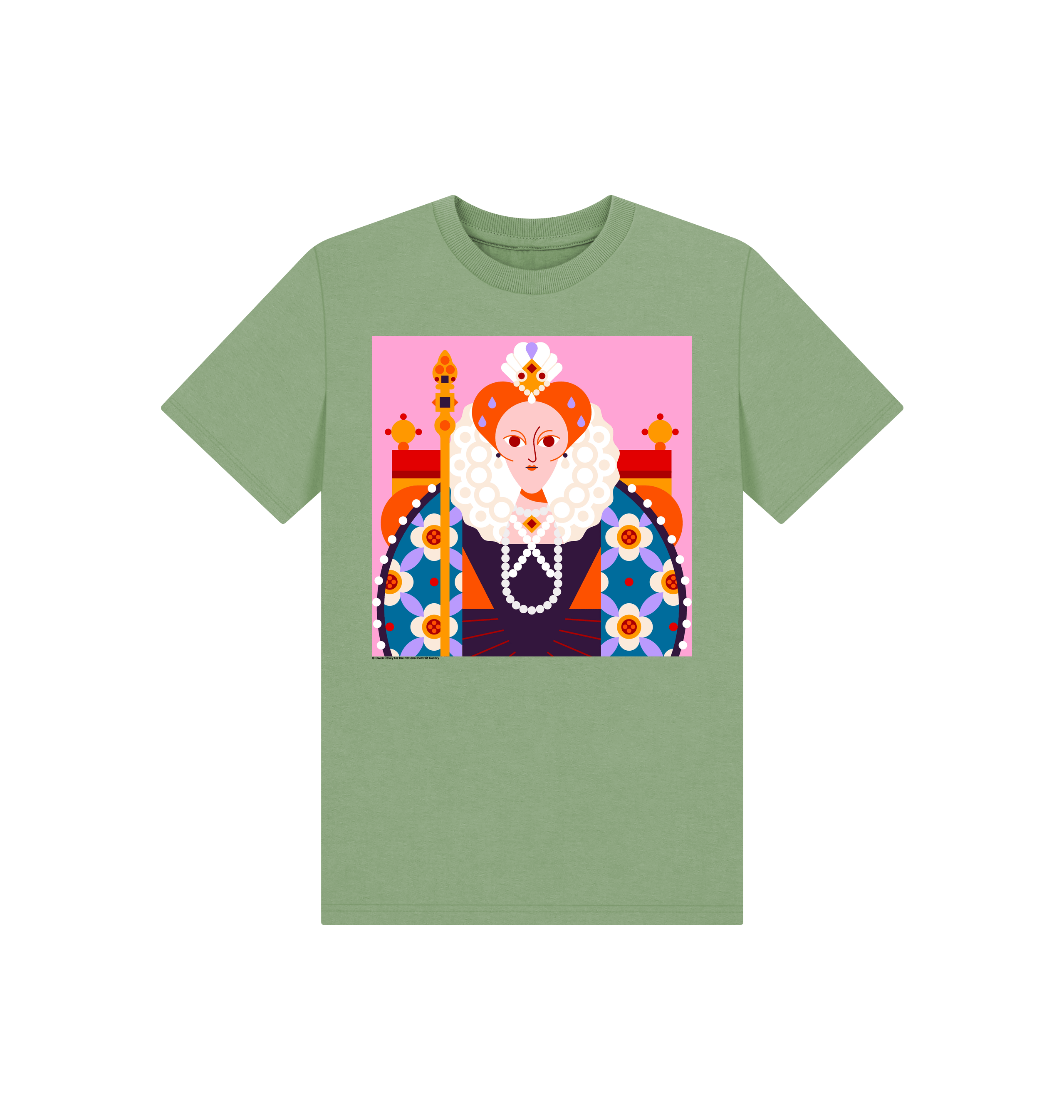Sage printed kids t shirt front