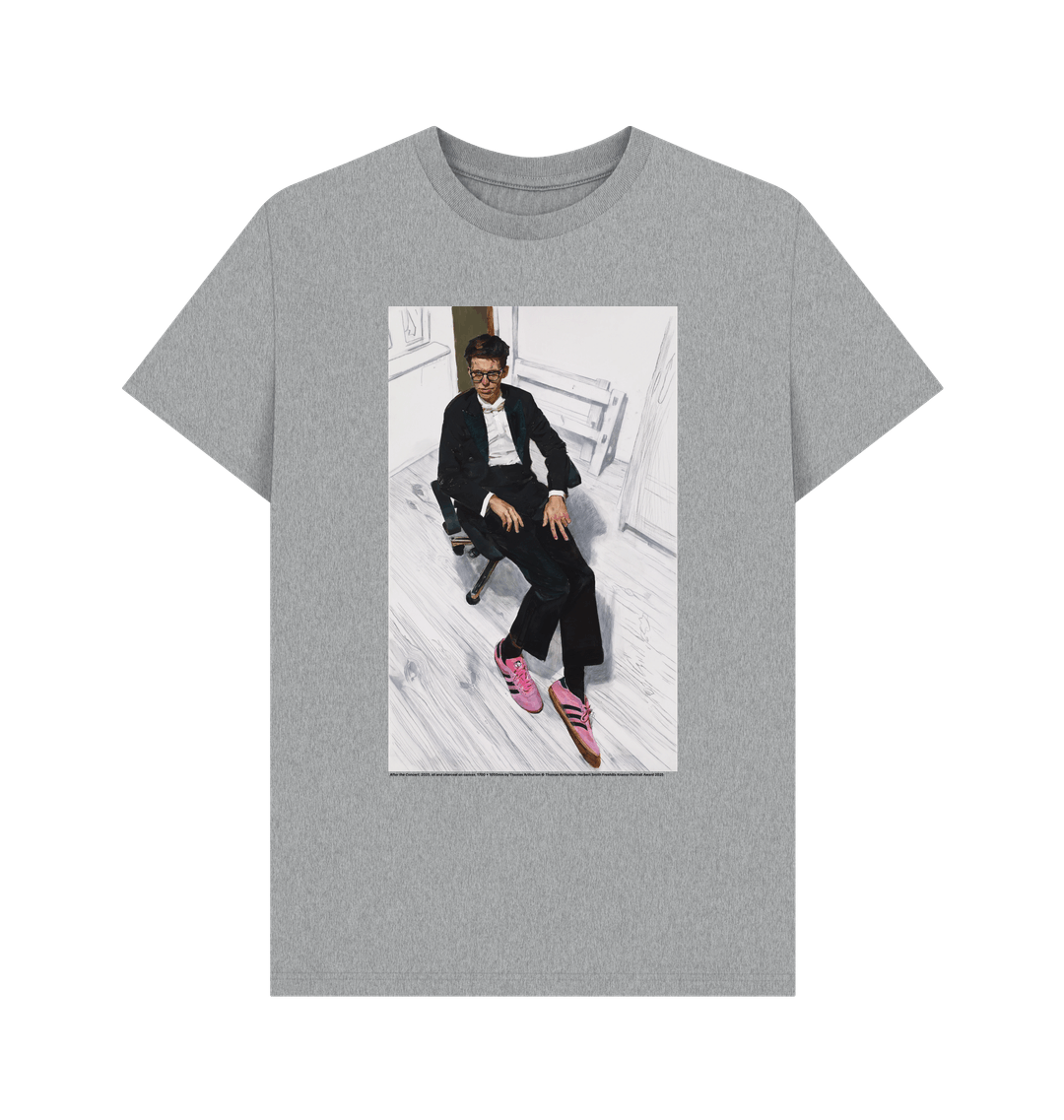 Athletic grey printed t shirt