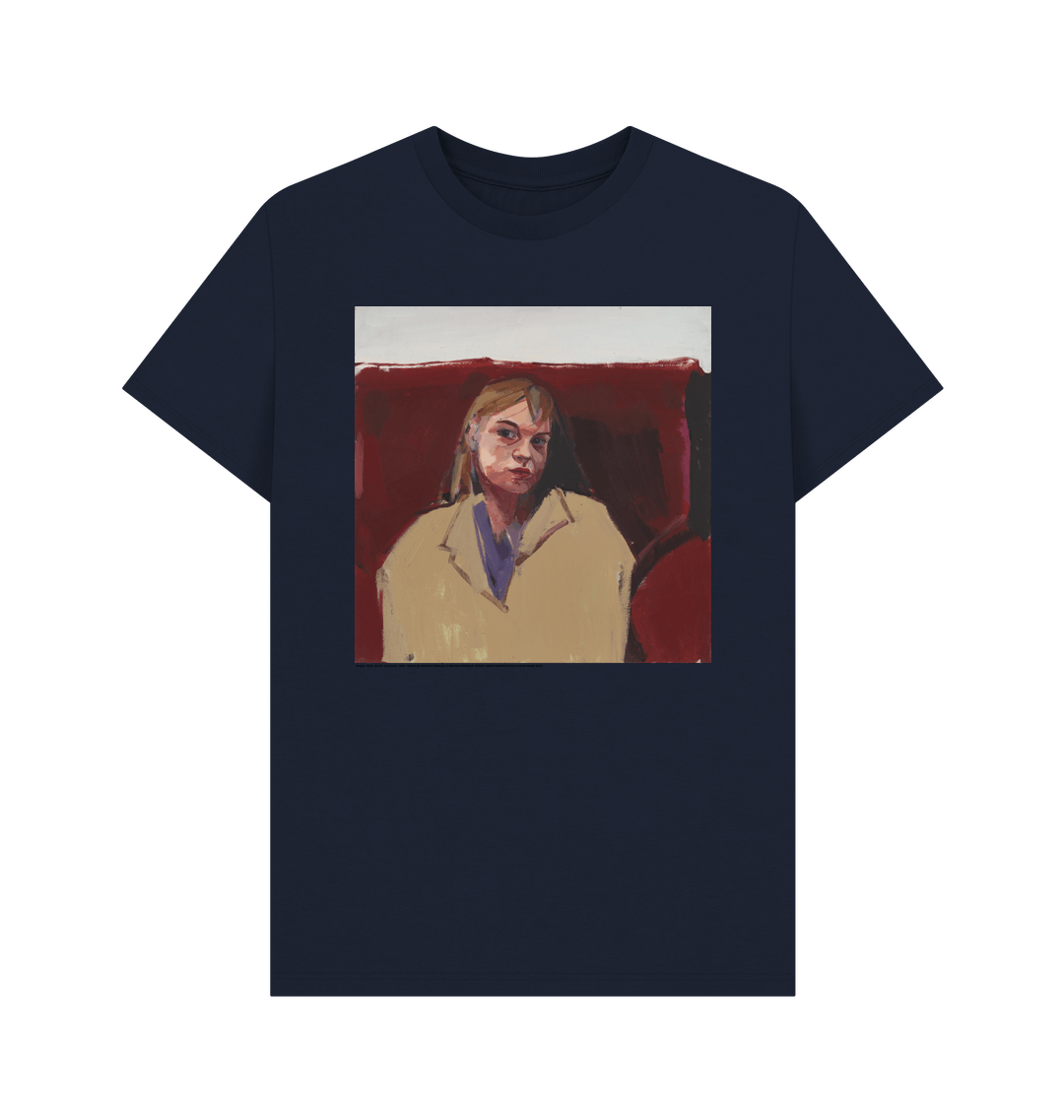 Navy blue printed t shirt