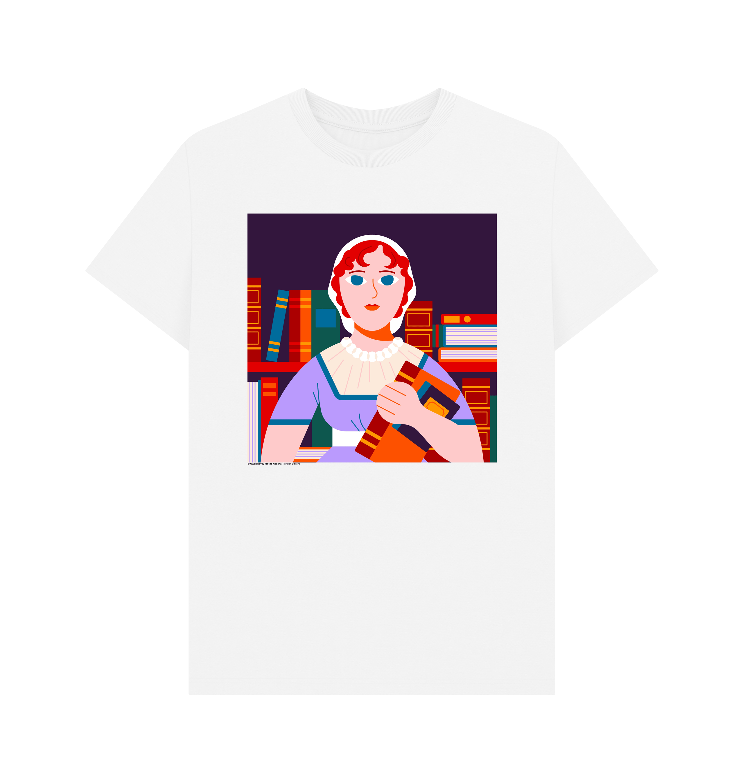 White printed t shirt front