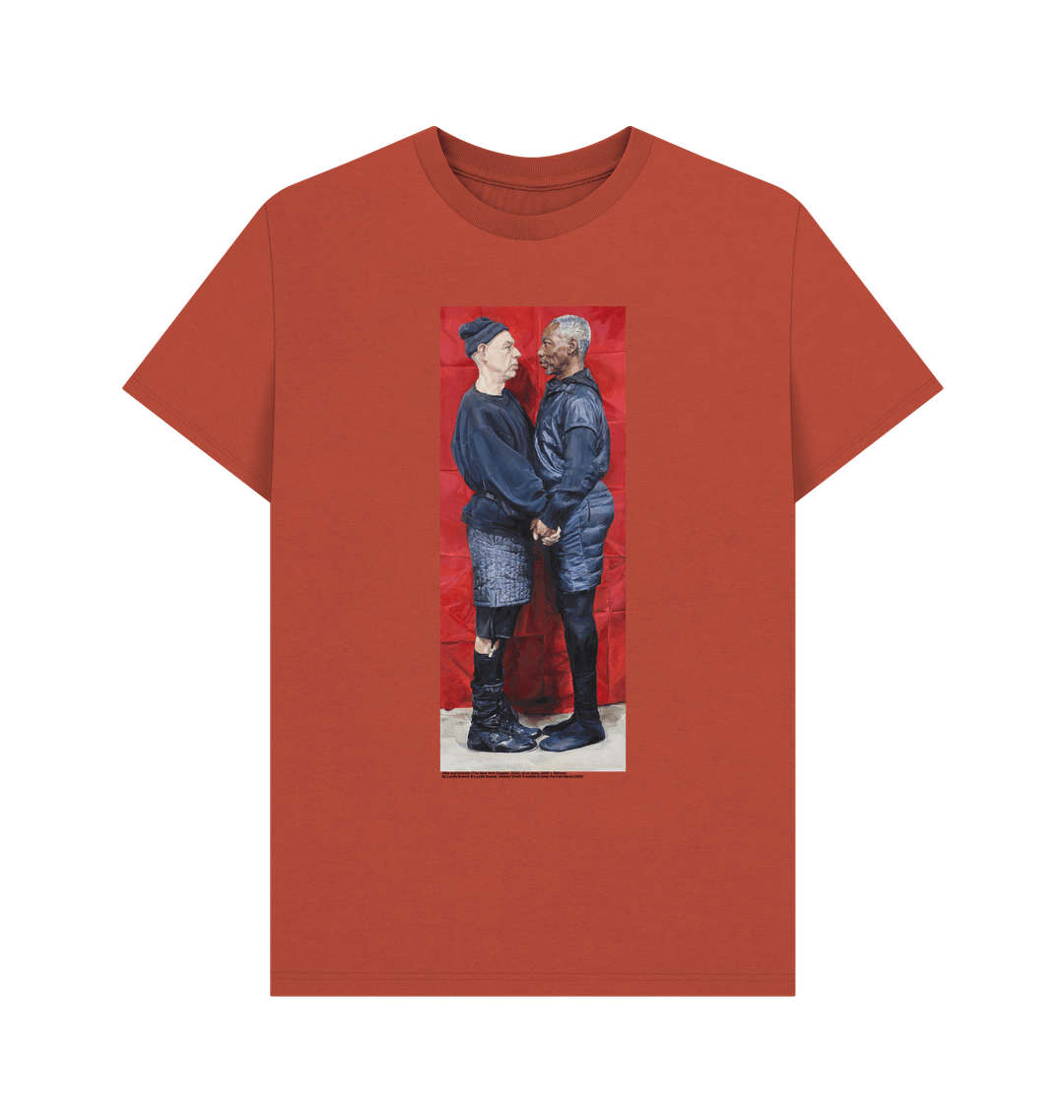 Rust printed t shirt