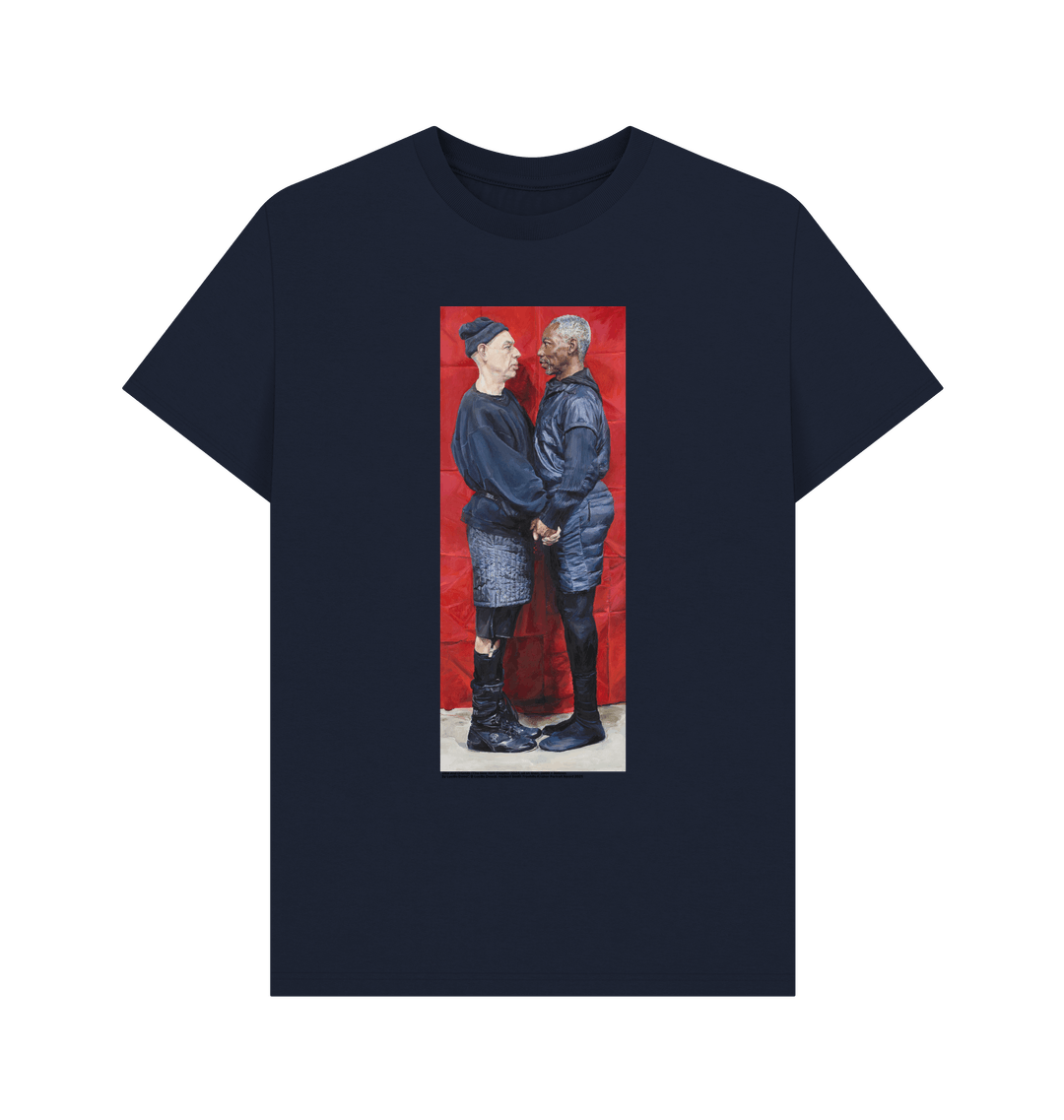 Navy blue printed t shirt