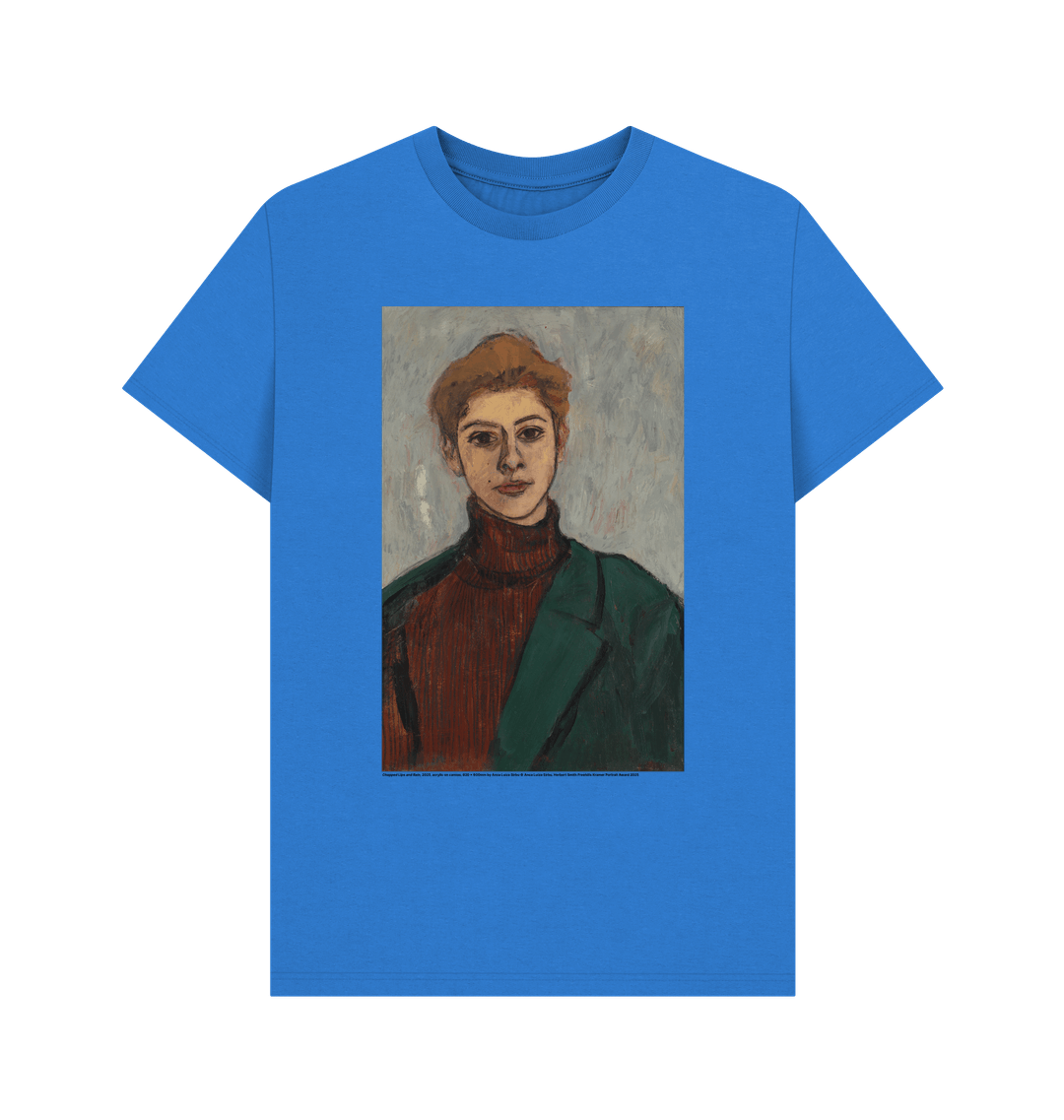 Bright blue printed t shirt