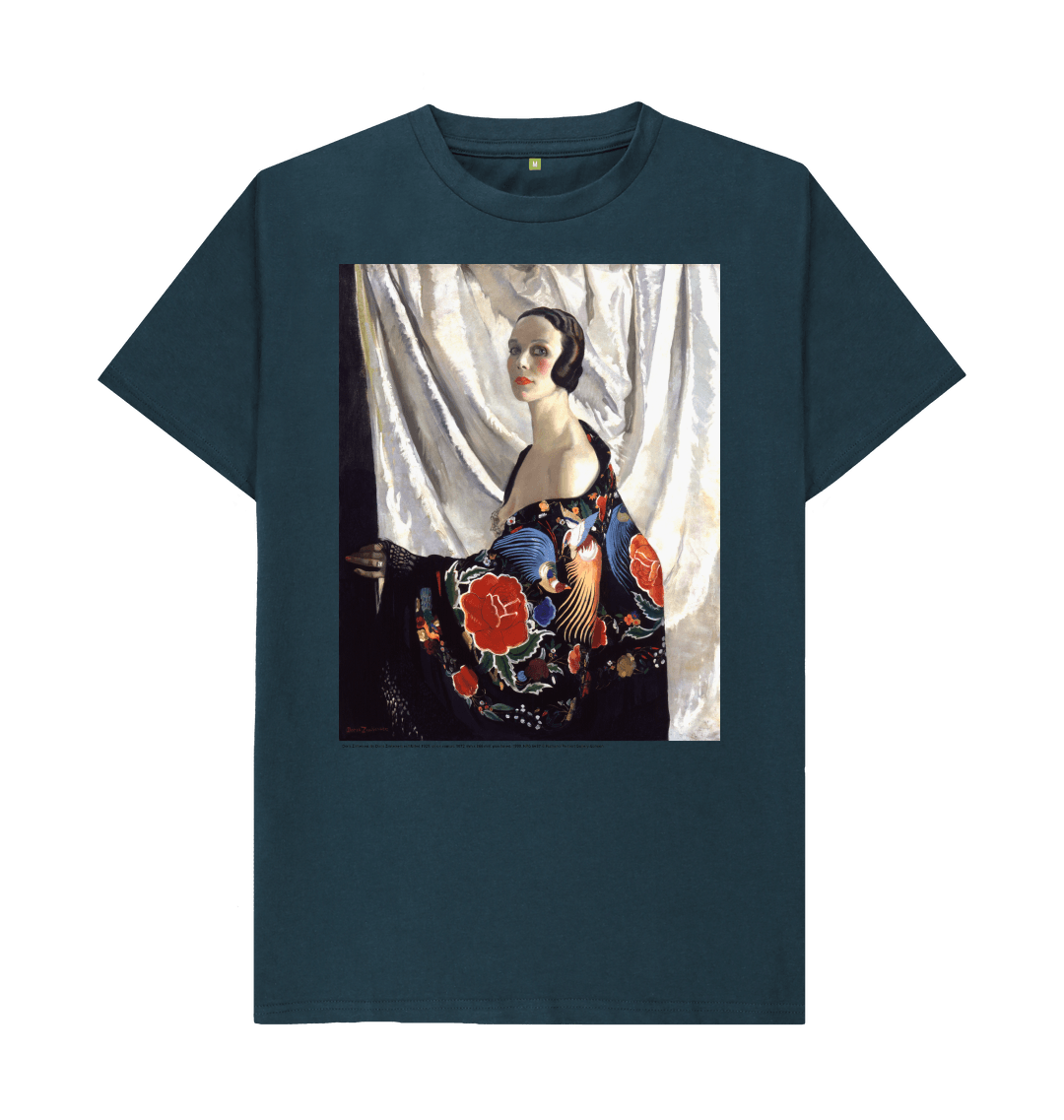 Denim blue printed t shirt front