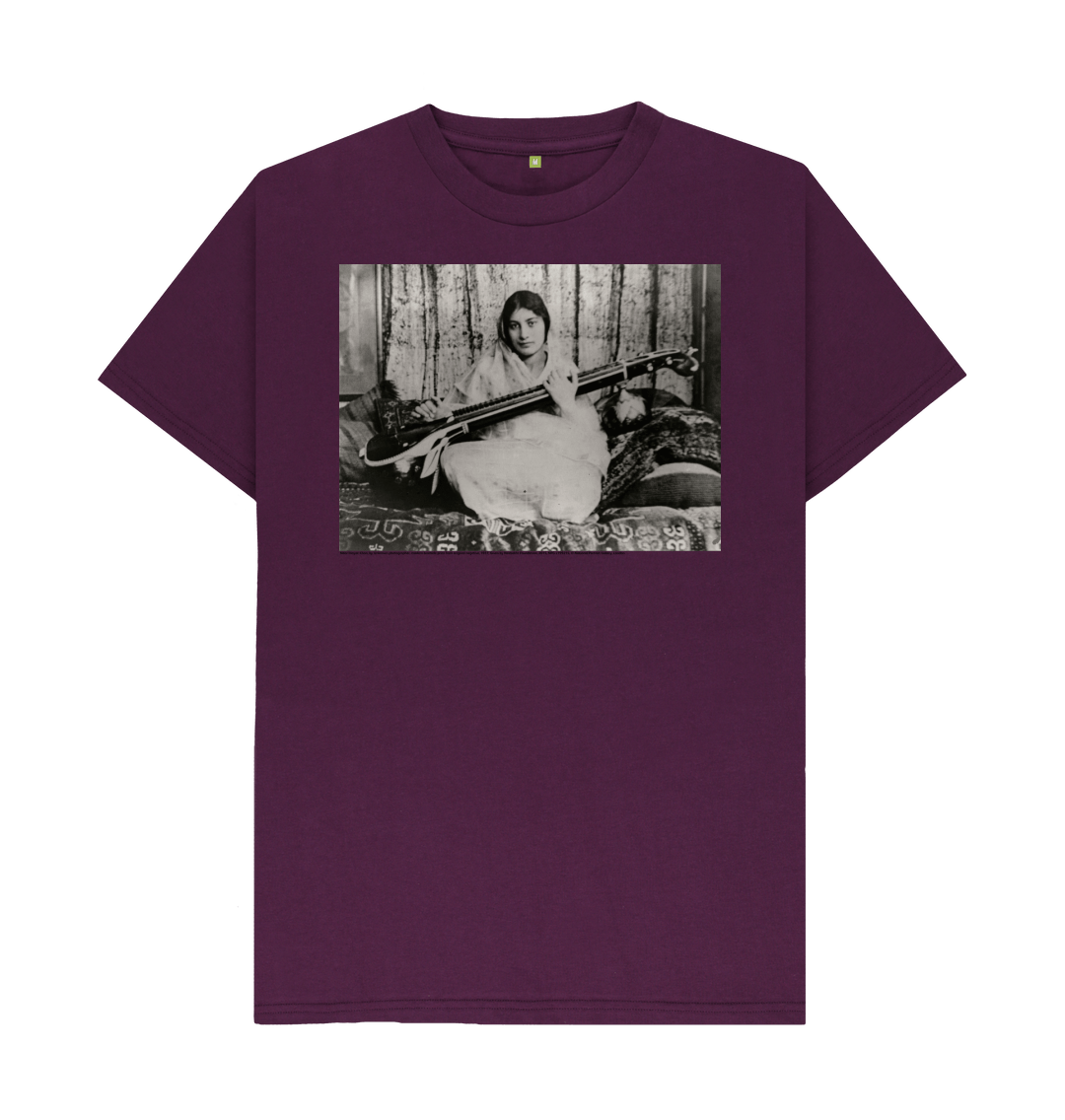 Purple printed t shirt front