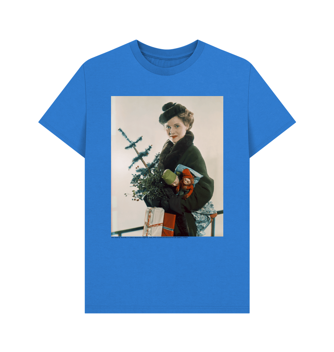 Bright blue ann todd by yevonde unisex crew neck t shirt