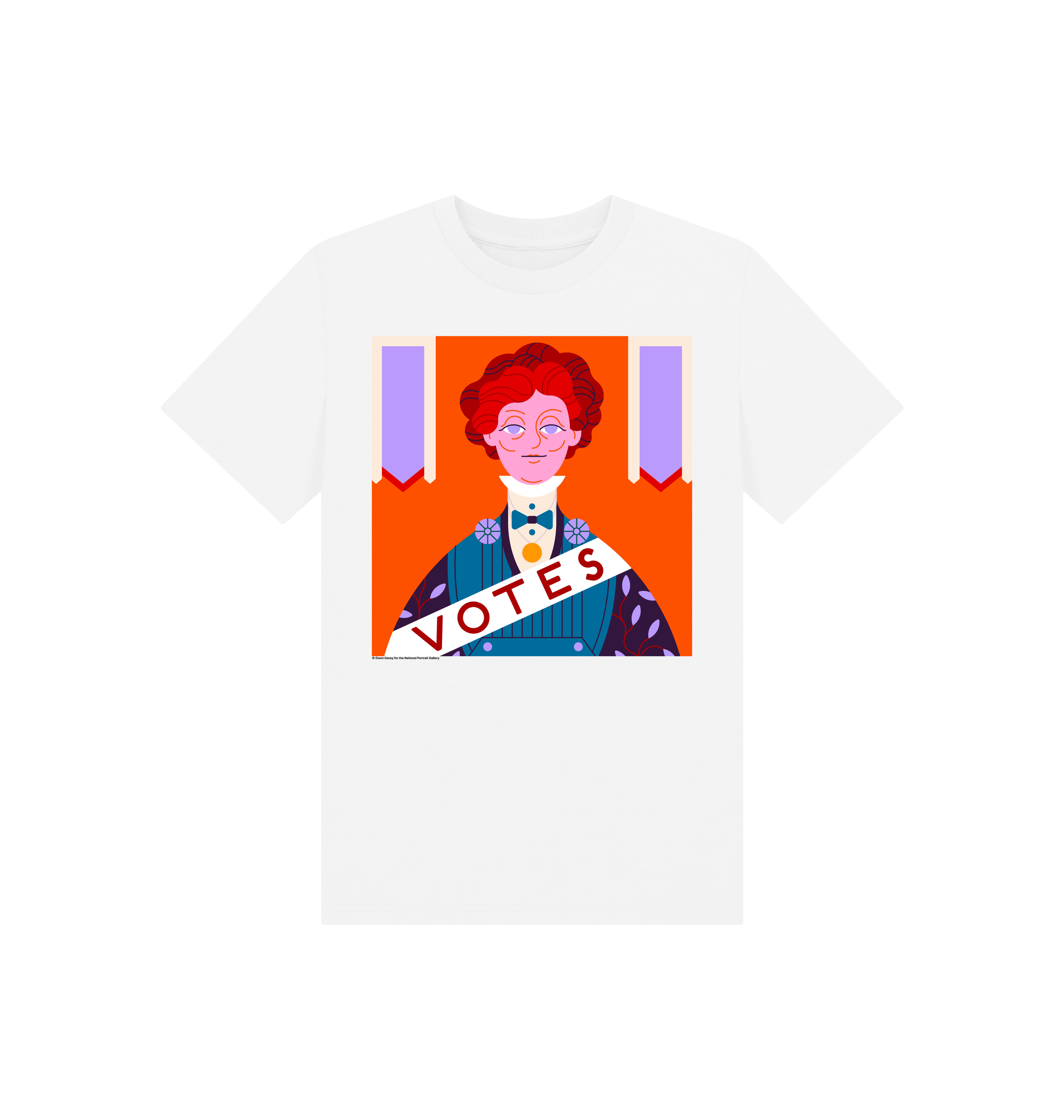 White printed kids t shirt front