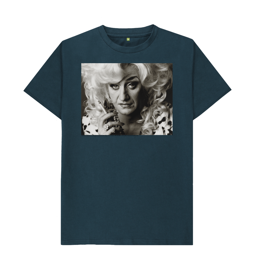 Denim blue printed t shirt front