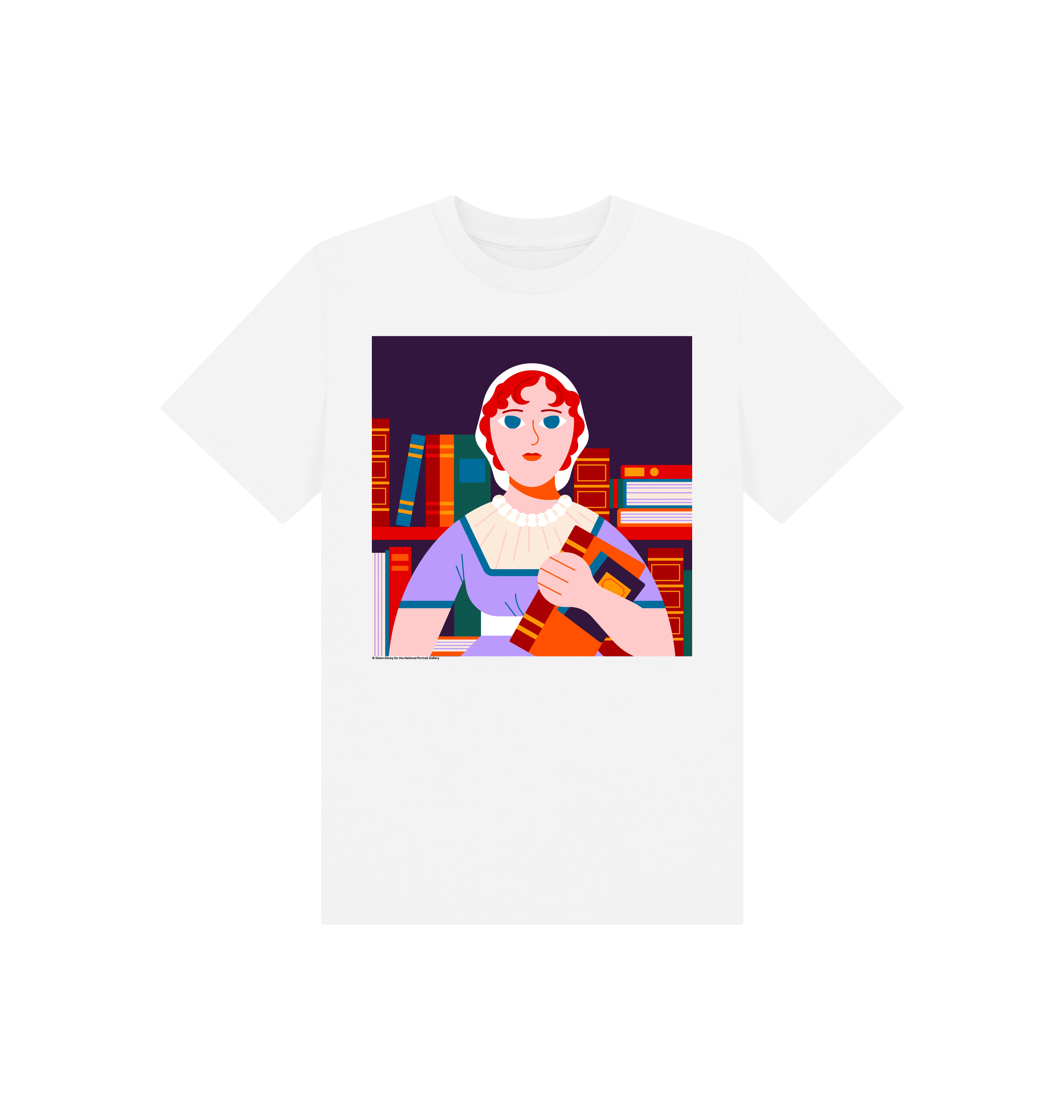 White printed kids t shirt front