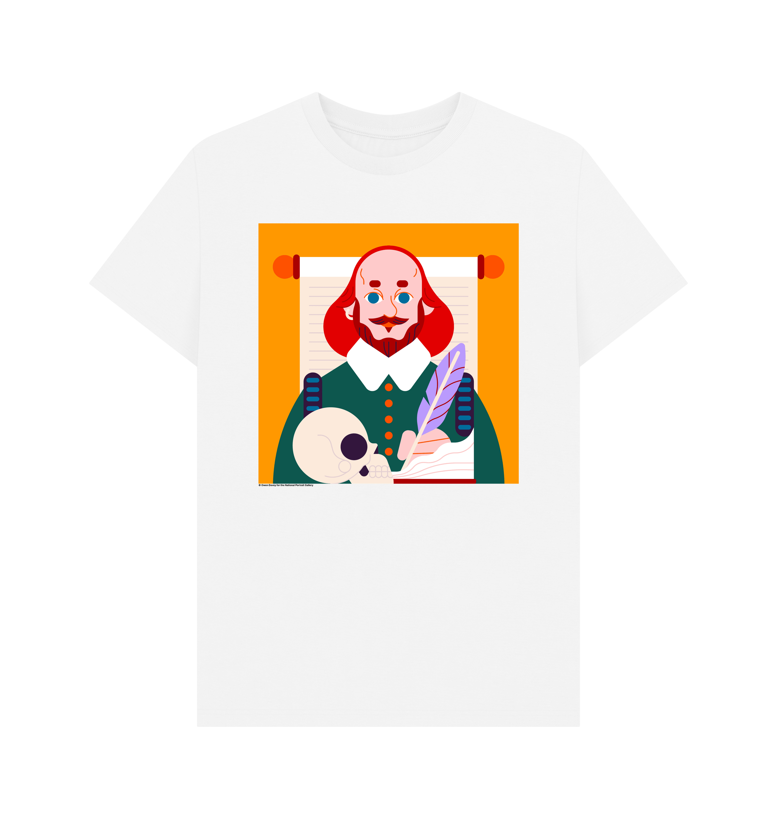White printed t shirt front