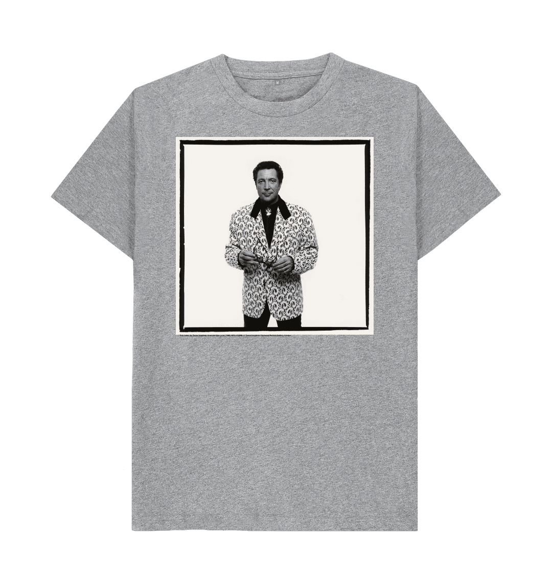 Athletic grey printed t shirt front