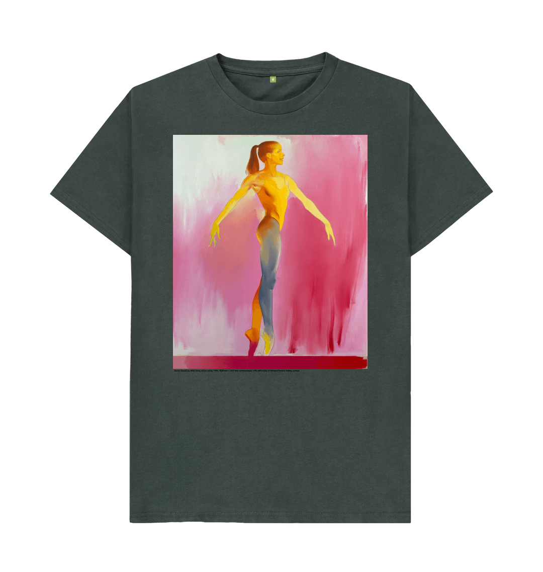 Dark grey printed t shirt front