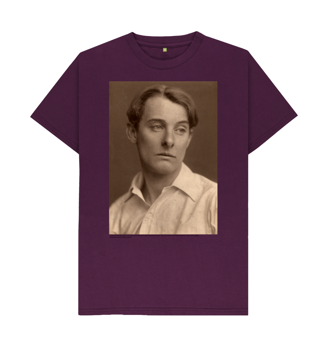 Purple printed t shirt front