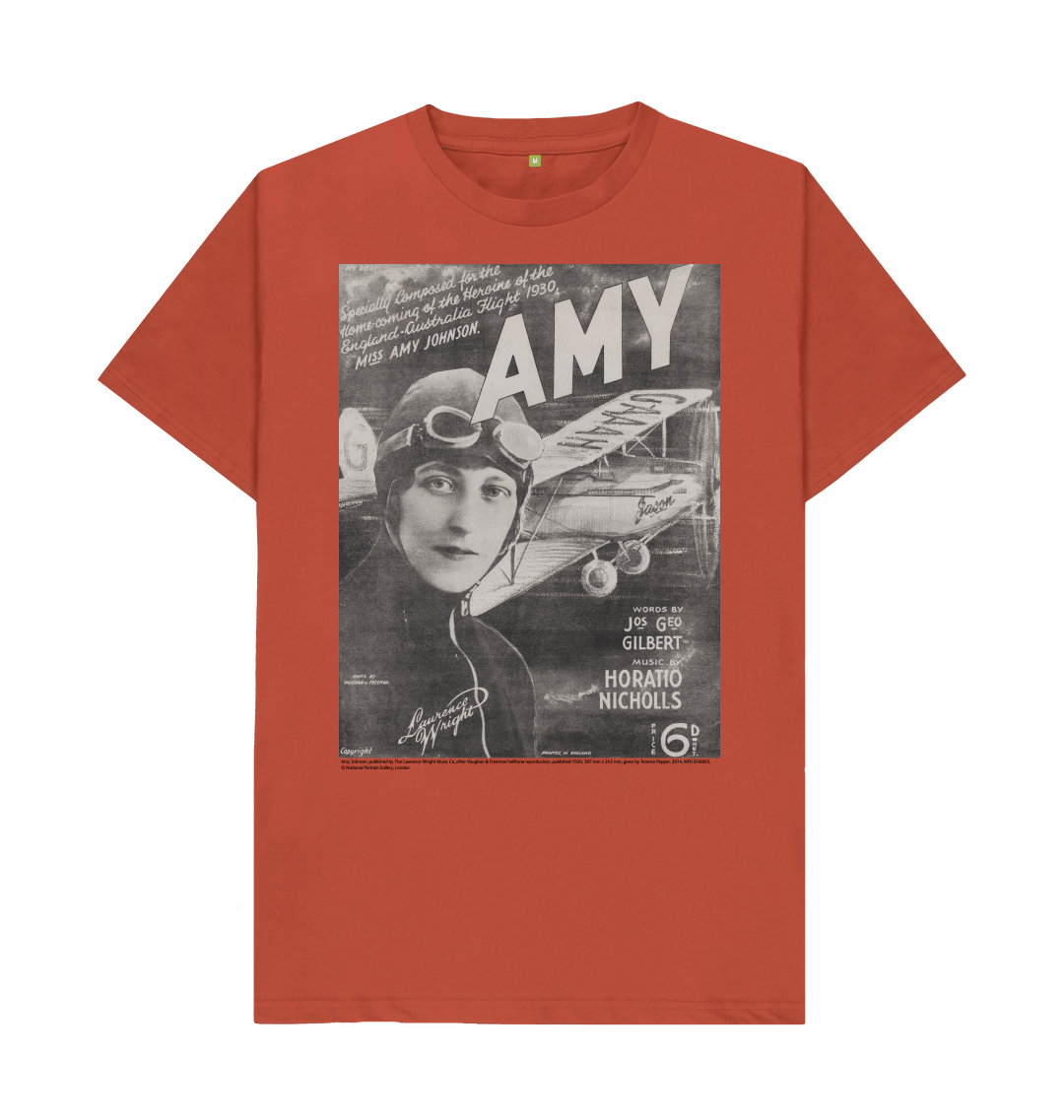 Rust printed t shirt front