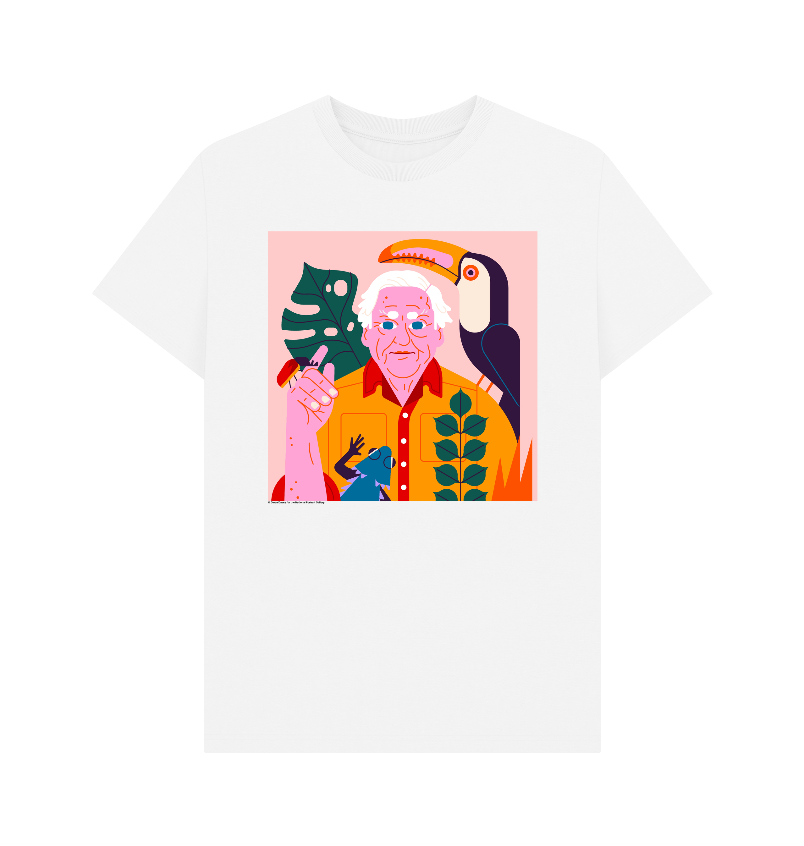 White printed t shirt front