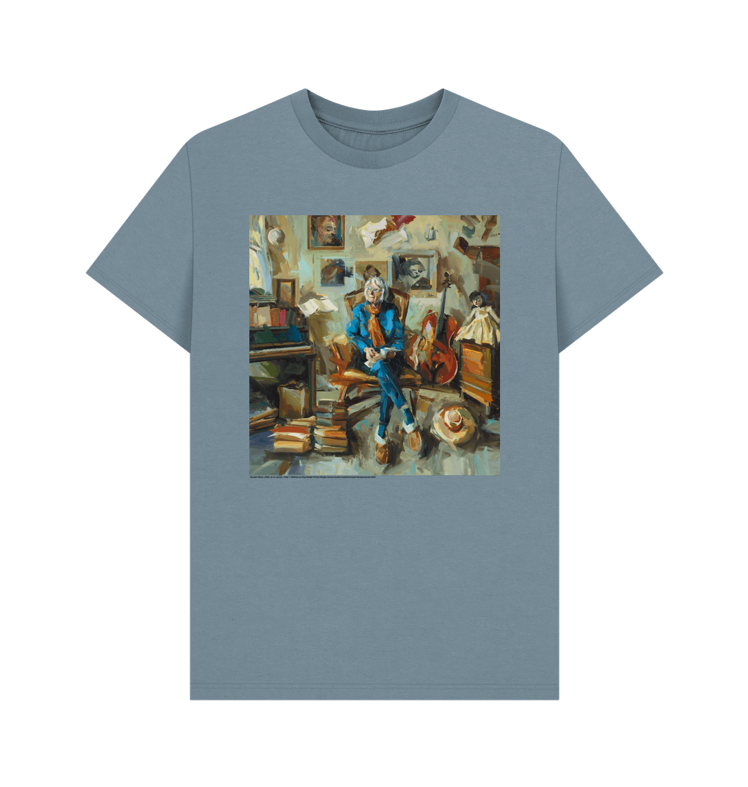 Stone blue printed t shirt