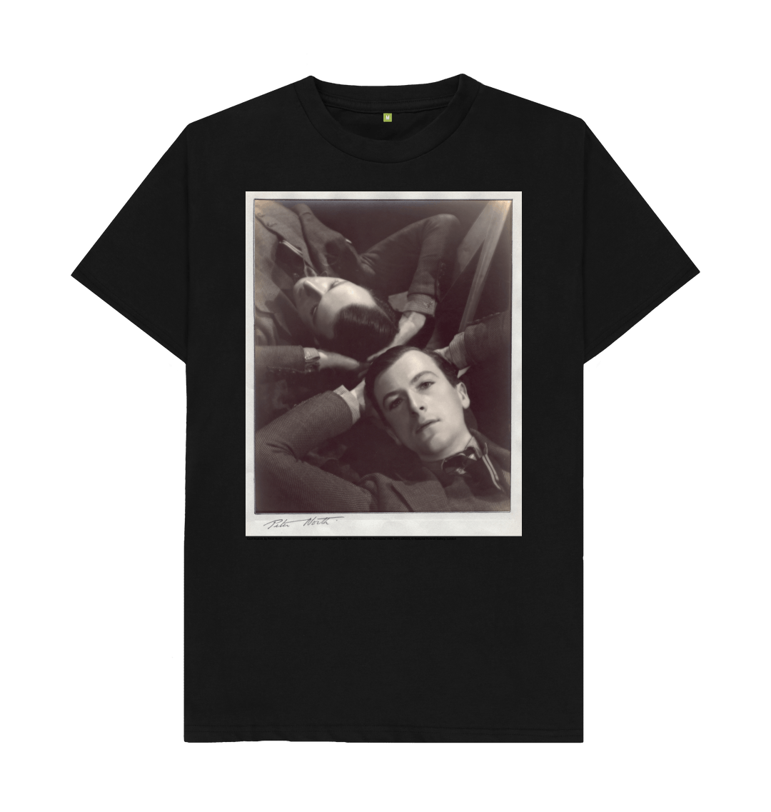 Black printed t shirt front
