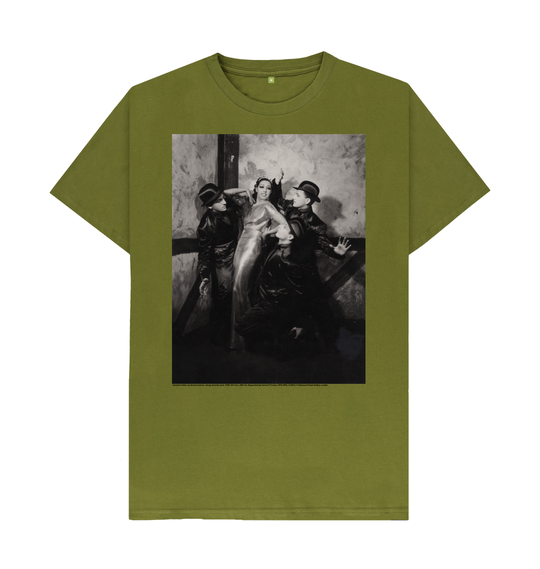 Moss green printed t shirt front