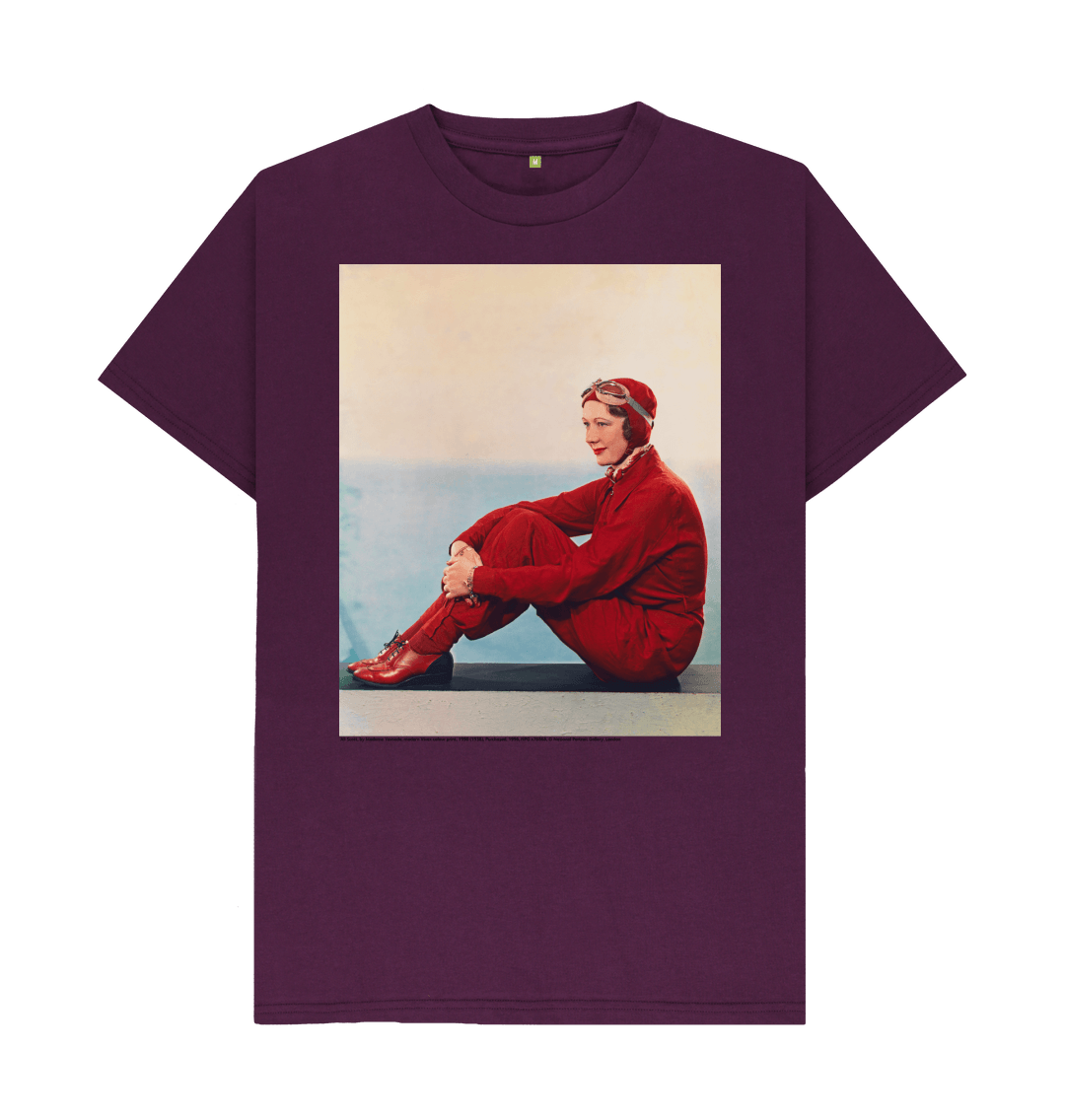 Purple printed t shirt front