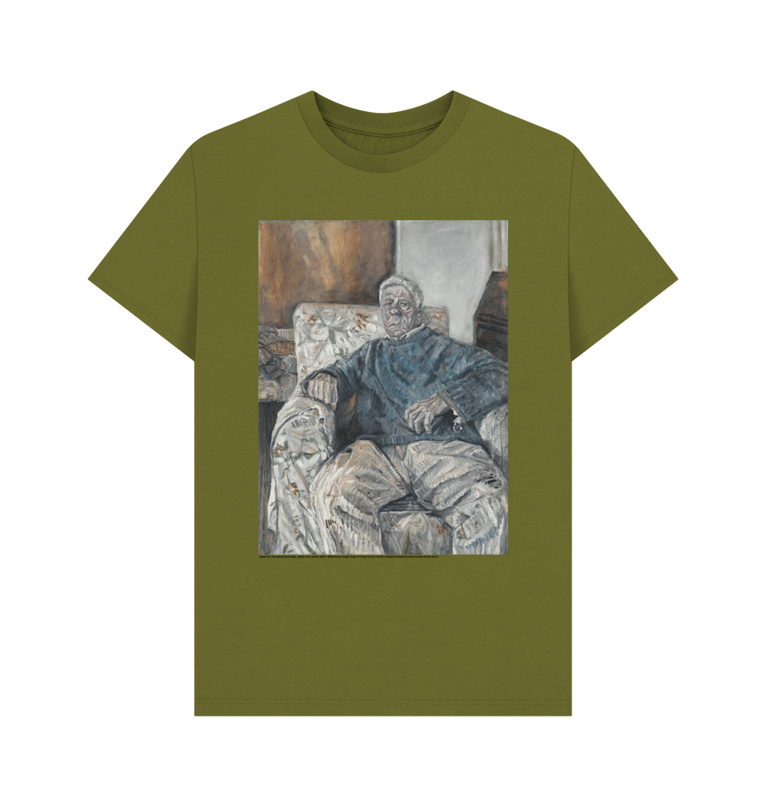 Moss green printed t shirt