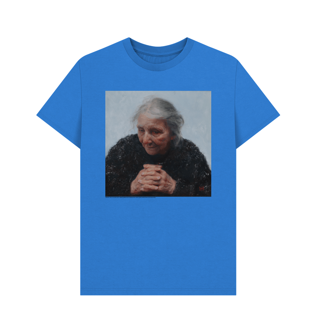 Bright blue printed t shirt