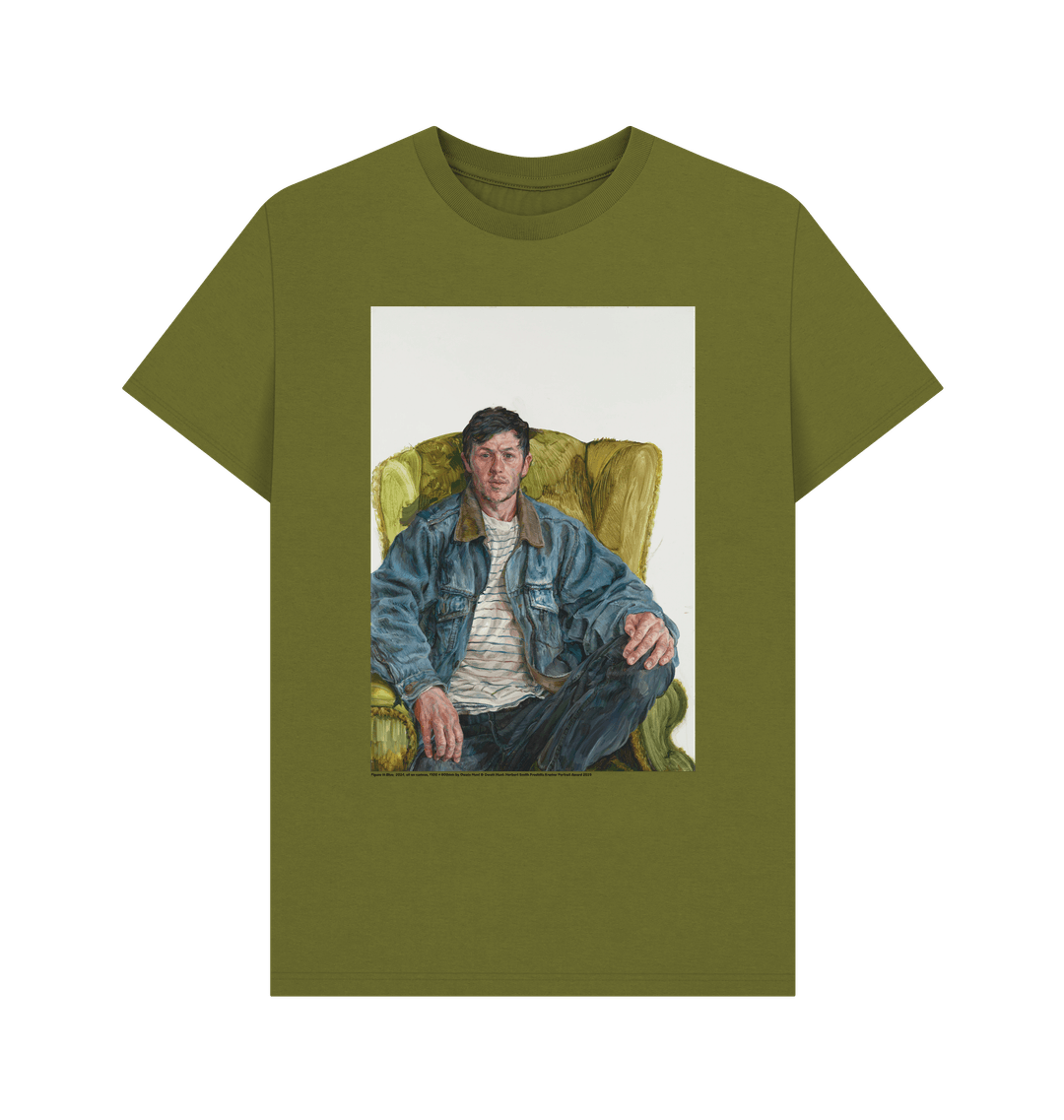Moss green printed t shirt