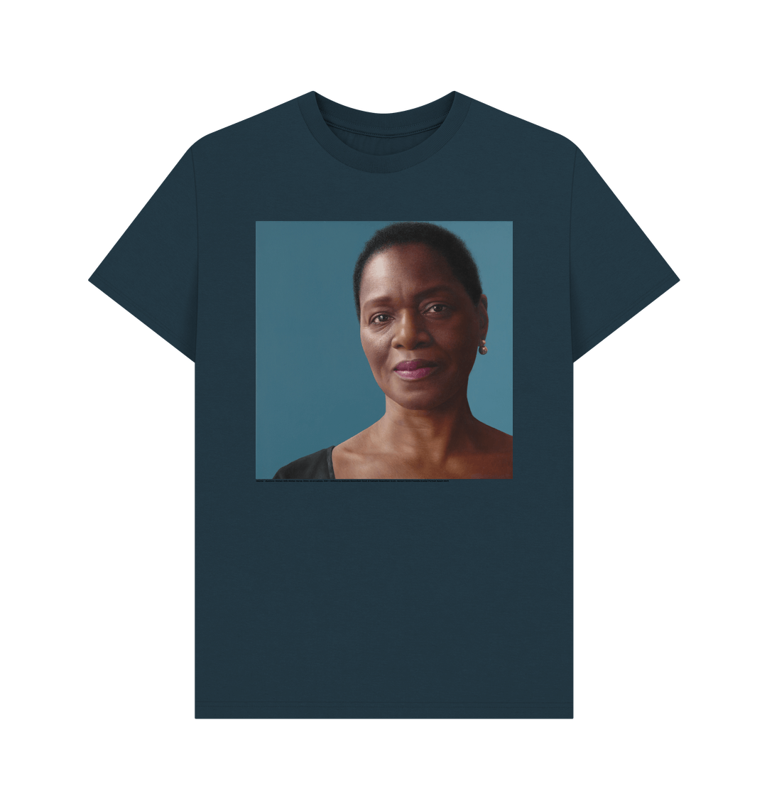 Denim blue printed t shirt