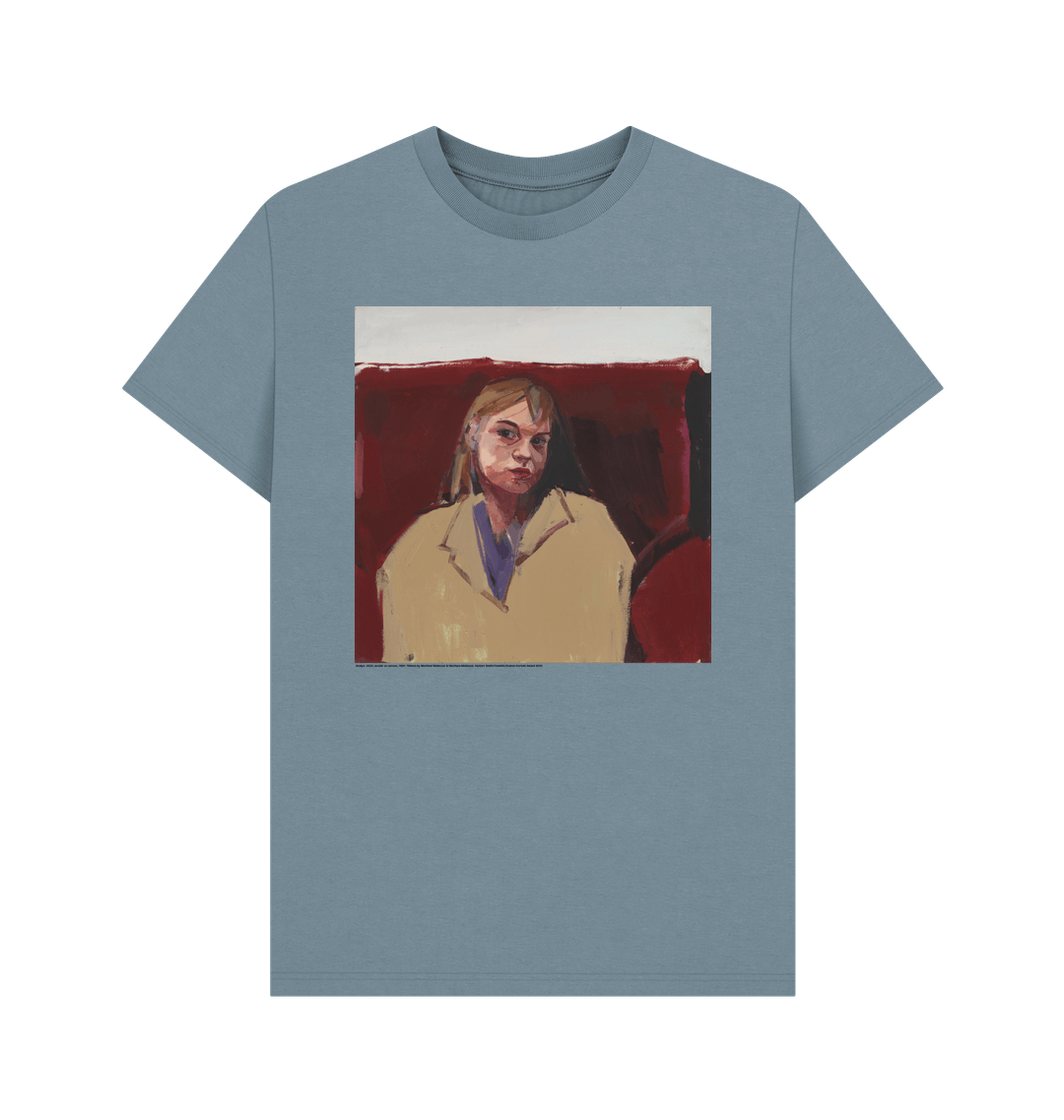 Stone blue printed t shirt