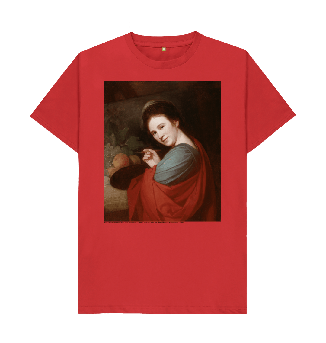 Red printed t shirt front