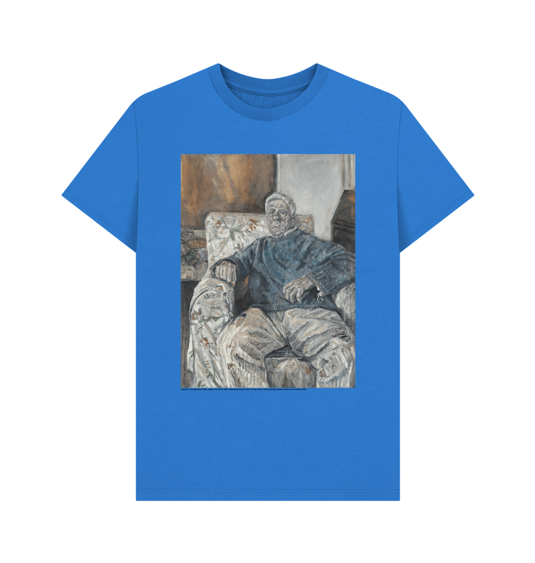 Bright blue printed t shirt