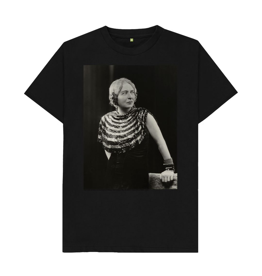 Black printed t shirt front