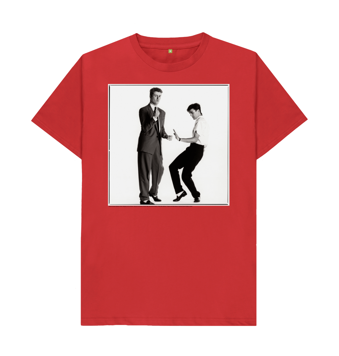 Red printed t shirt front