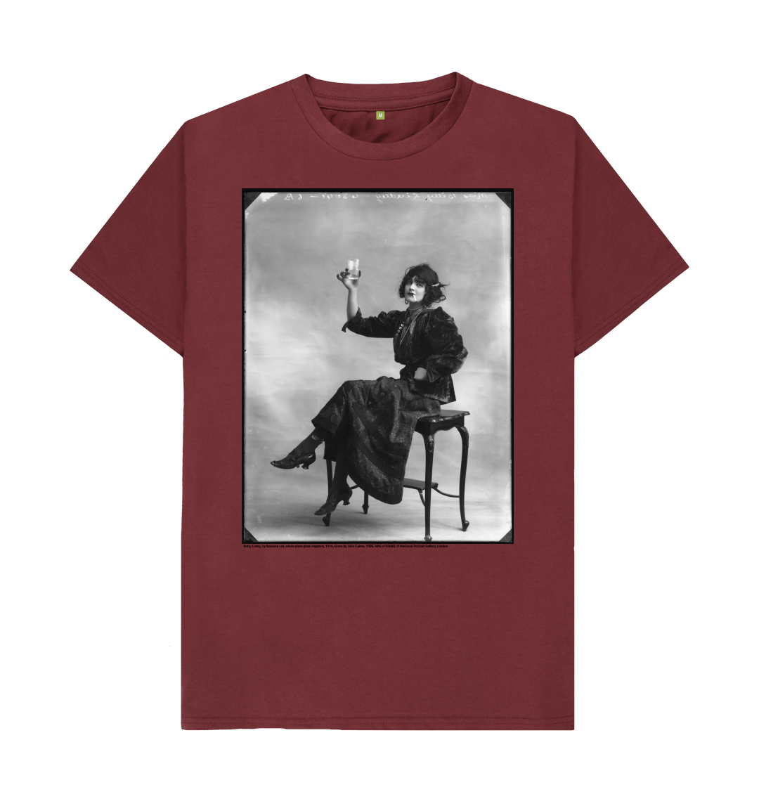 Red wine printed t shirt front