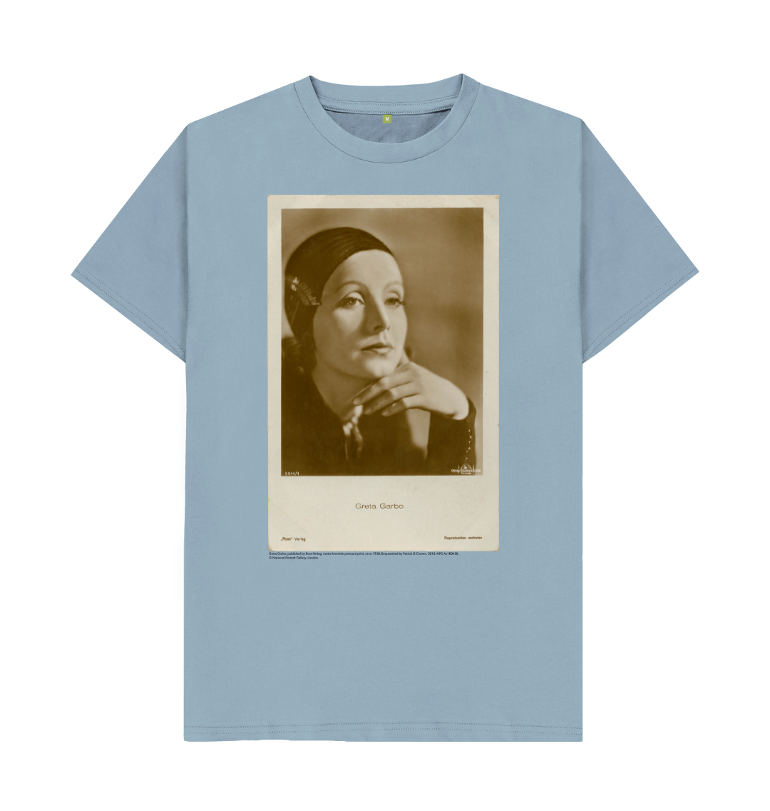 Stone blue printed t shirt front
