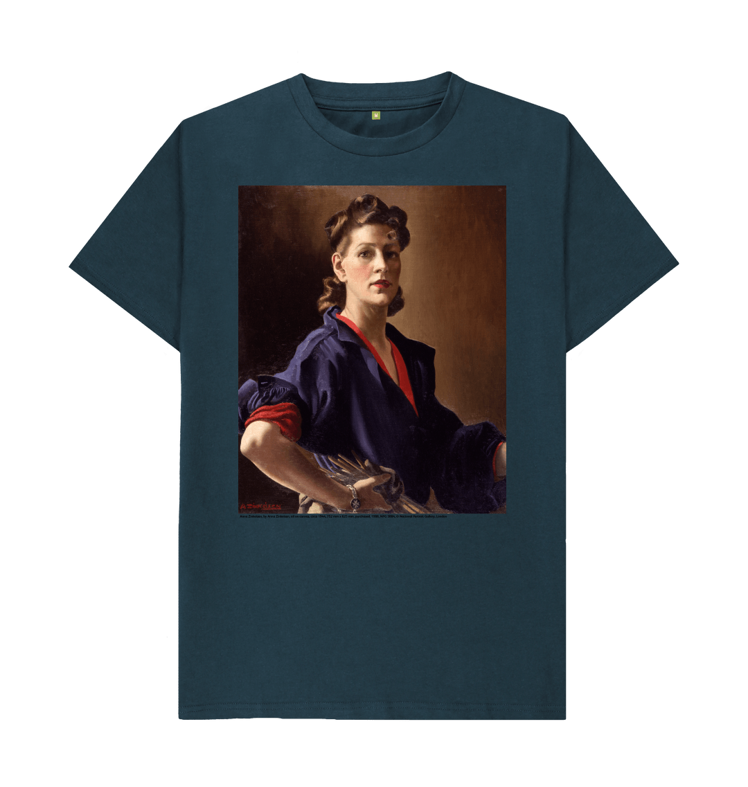 Denim blue printed t shirt front