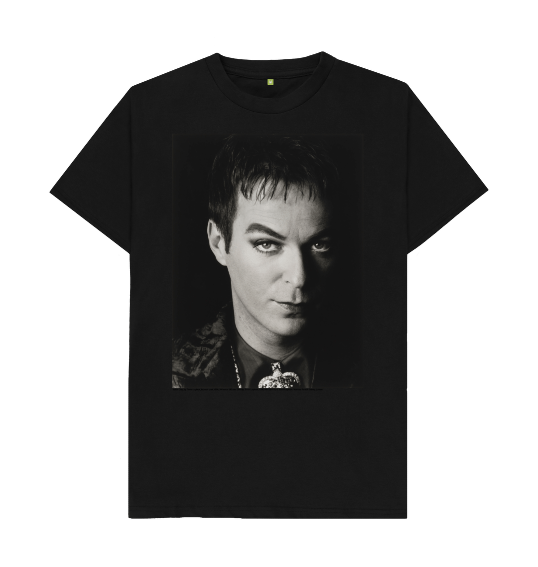 Black printed t shirt front