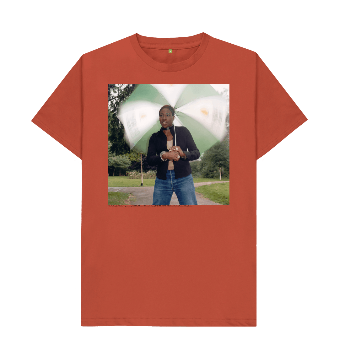 Rust printed t shirt front