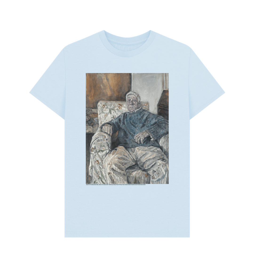Sky blue printed t shirt