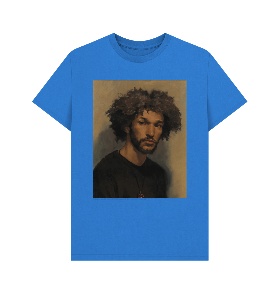 Bright blue printed t shirt