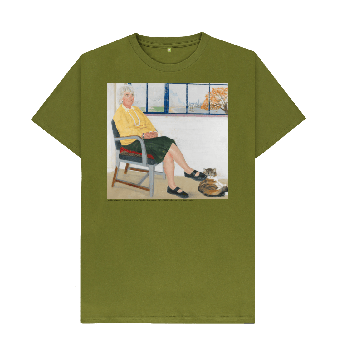 Moss green printed t shirt front