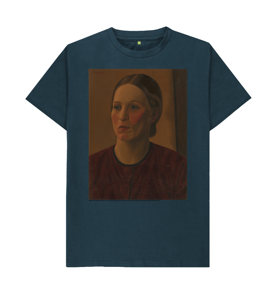 Denim blue printed t shirt front