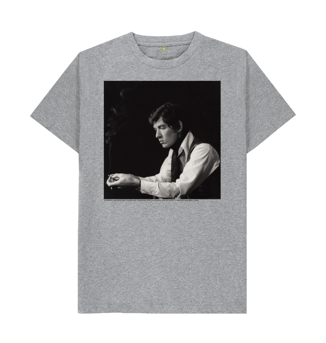 Athletic grey printed t shirt front
