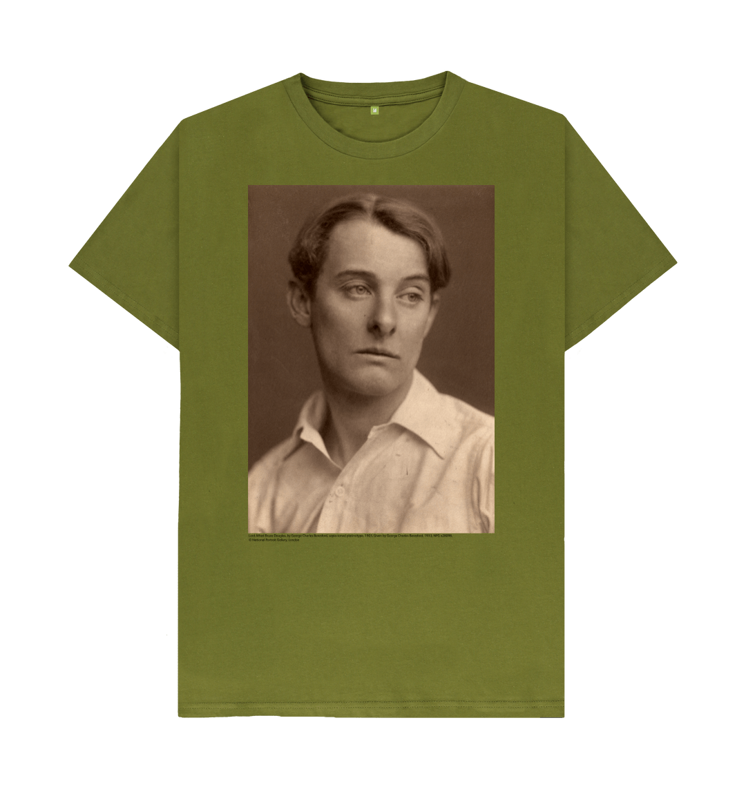 Moss green printed t shirt front