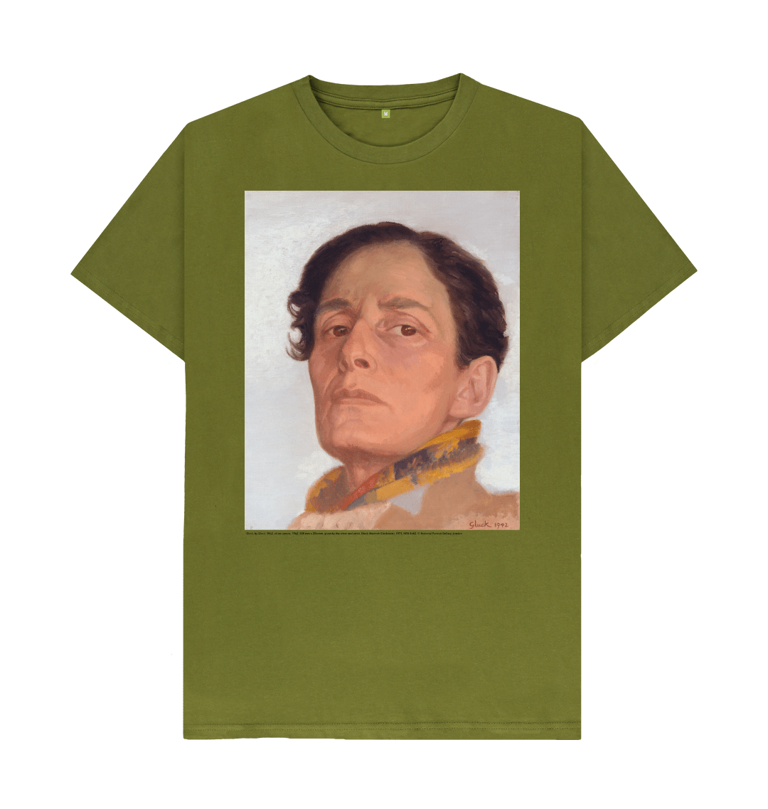 Moss green printed t shirt front
