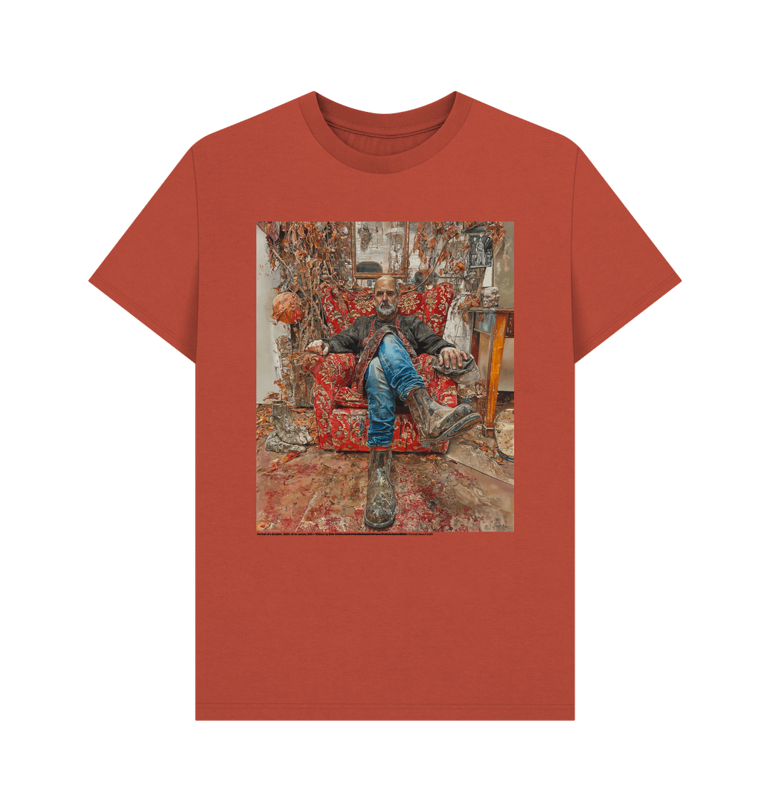 Rust printed t shirt