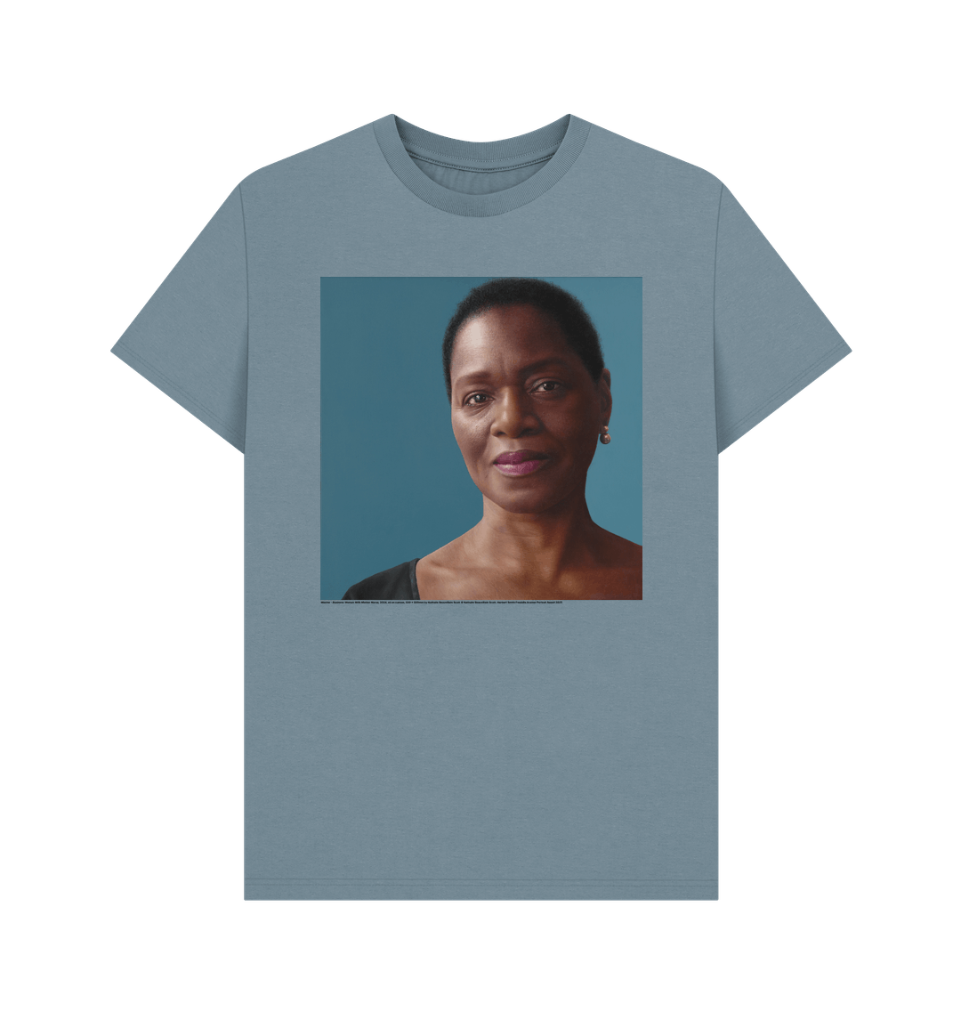 Stone blue printed t shirt