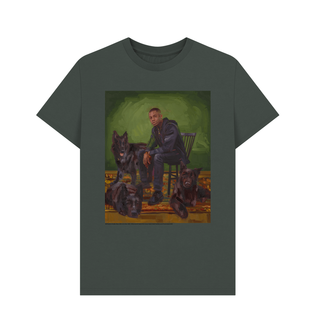 Dark grey printed t shirt