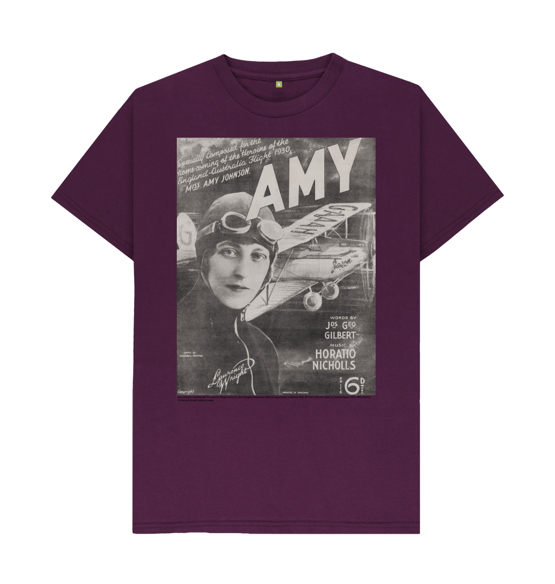 Purple printed t shirt front