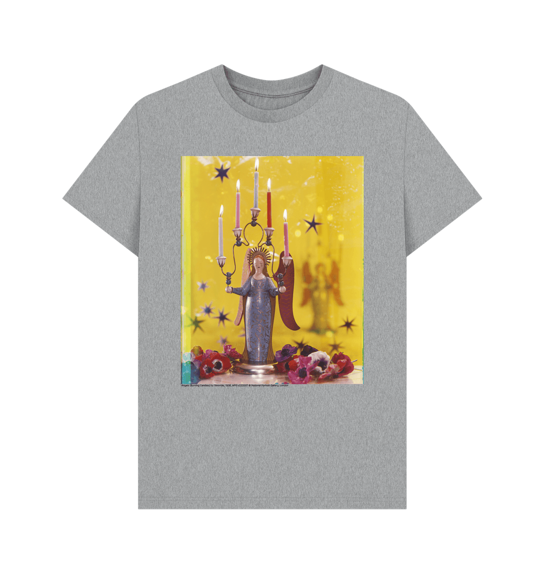 Athletic grey angels (burning candles) by yevonde unisex crew neck t shirt