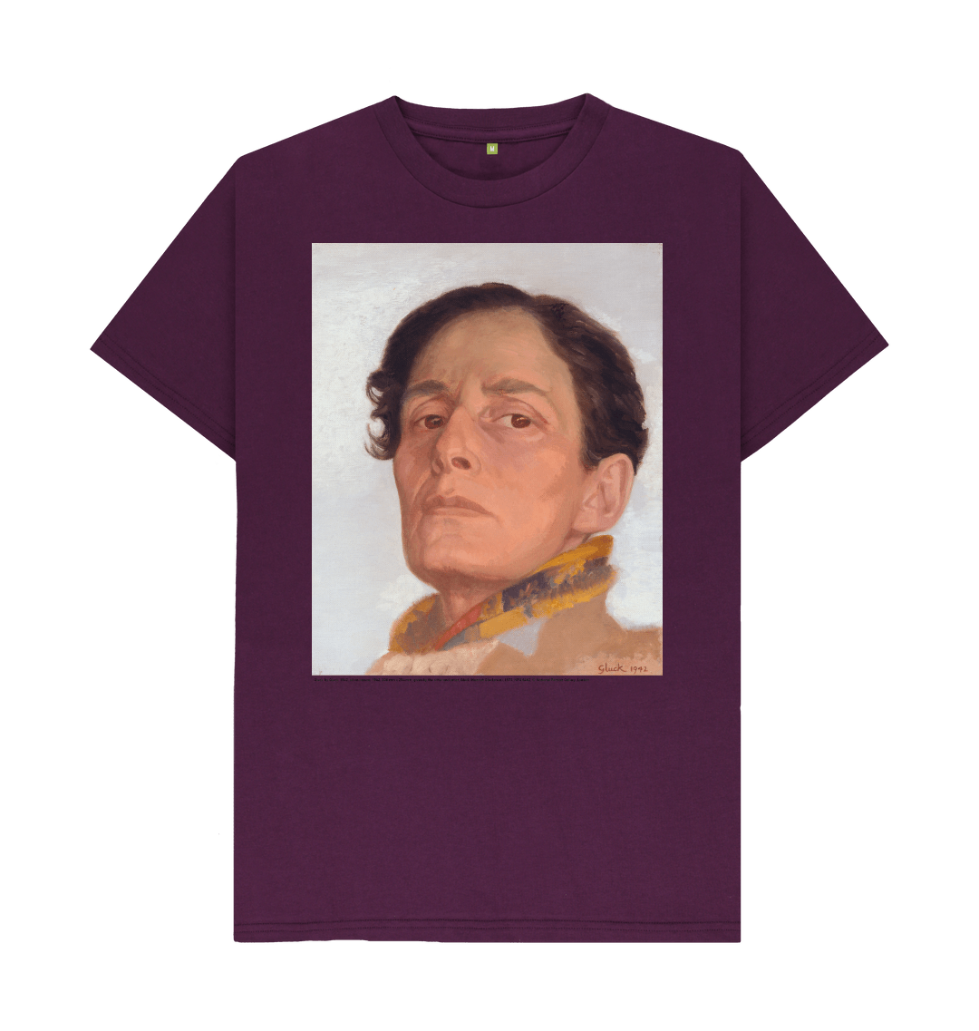 Purple printed t shirt front